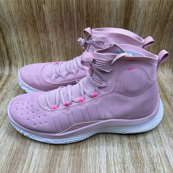 Under Armour Curry 4 FloTro Men\'s 15‎ Pink Basketball Shoes Suede 3024861-600 main image 8